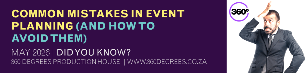 Common mistakes in event planning 